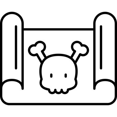 Kurukafa simgesi vektör illüstrasyonu