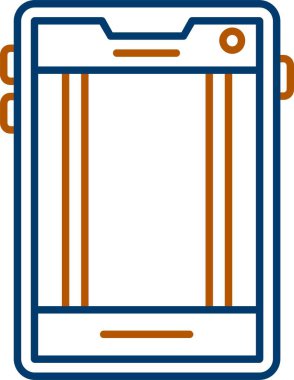 Smartphone Simgesi, Web Kullanımı için Basit Vektör İllüstrasyonu