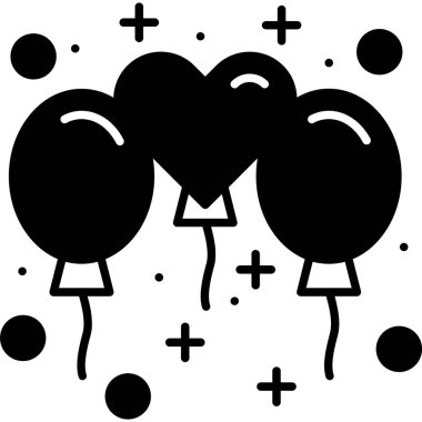 balonlar simge vektör illüstrasyonu