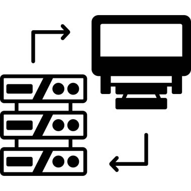 sunucu ağ teknolojisi simgesi