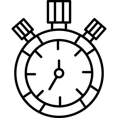 Alarm saat simgesi vektör illüstrasyonu