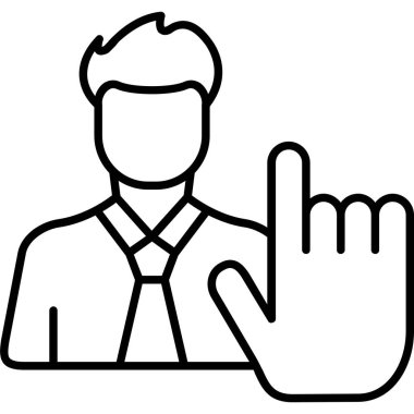 iş adamı simgesi vektör illüstrasyonu