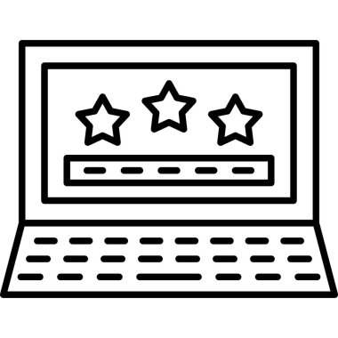 yıldız simgesine sahip dizüstü bilgisayar, özet biçimi