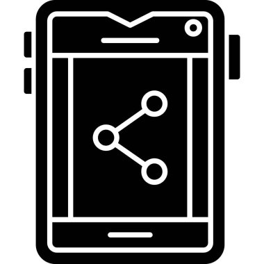 Moda biçimi izole edilmiş arka planda cep telefonu simgesi