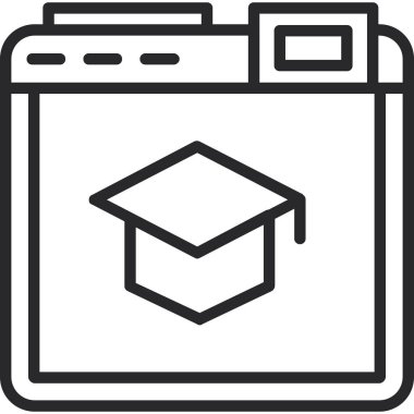 Mezuniyet başlığı simgesi, özet biçimi tasarımı