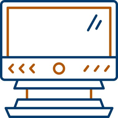 Lcd Simgesi, Web Kullanımı için Basit Vektör İllüstrasyonu