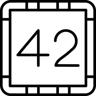 Takvim 4 simgesi ana hat biçiminde