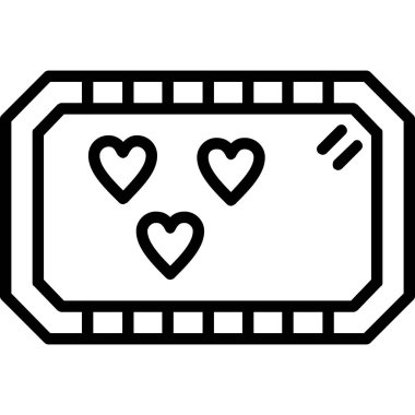 Kalp. Web simgesi basit illüstrasyon