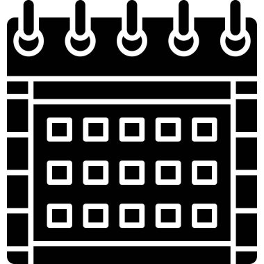 Takvim. Web simgesi vektör illüstrasyonu