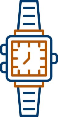 Wristwatch Simgesi, Web Kullanımı için Basit Vektör İllüstrasyonu