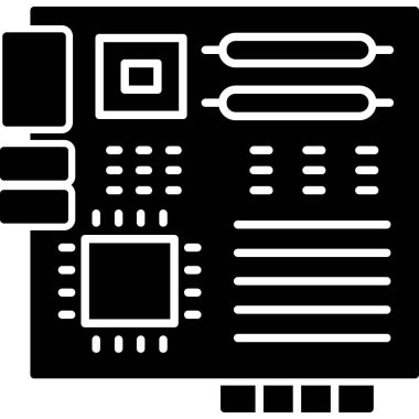 İşlemci. Web simgesi basit illüstrasyon