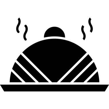 Yemek. Web simgesi basit illüstrasyon