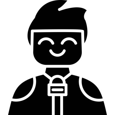 Sakal simgesi olan bir adamın vektör çizimi