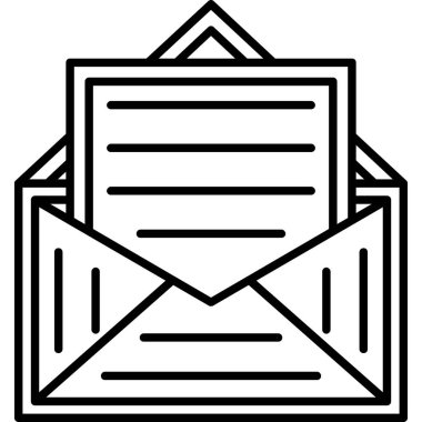 posta zarfı simgesi. Beyaz arkaplanda izole edilmiş web tasarımı için harf vektör simgesi