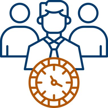 Takım Yönetimi Simgesi, Web Kullanımı için Basit Vektör İllüstrasyonu