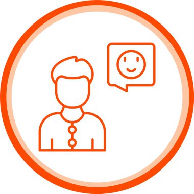 Web Kullanımı için İyi Geri bildirim Simgesi, Basit Vektör İllüstrasyonu