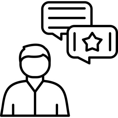 Konuş. Web simgesi basit illüstrasyon