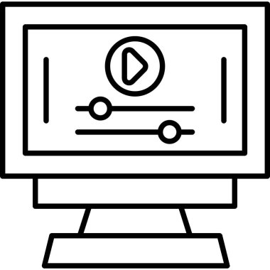 bilgisayar ekranı simgesi vektörü