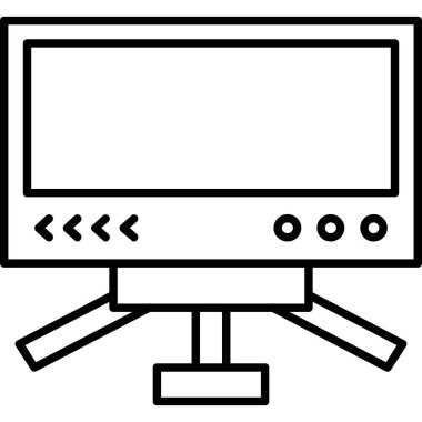 Bilgisayar monitörü simgesi. vektör illüstrasyonu