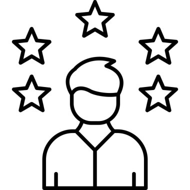 iş lideri kutsal kişilerin resmi, vektör çizim