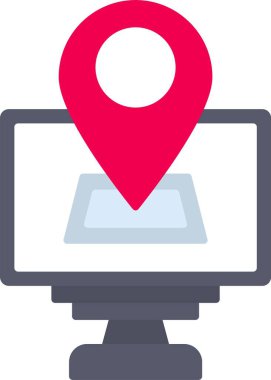 Konum pin vektör simgesi