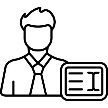 Bayrak simgesi, vektör illüstrasyonlu iş adamı