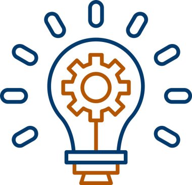 Web Kullanımı için İnovasyon Simgesi, Basit Vektör İllüstrasyonu