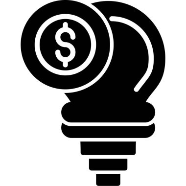 para ampul ikonu vektör illüstrasyonu