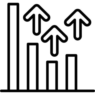 çubuk grafik simgesi dış hat biçiminde