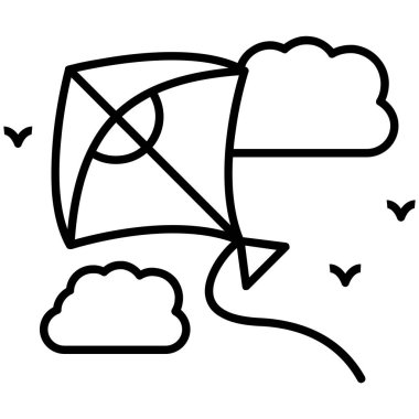 Bir harf ve bulutun vektör çizimi