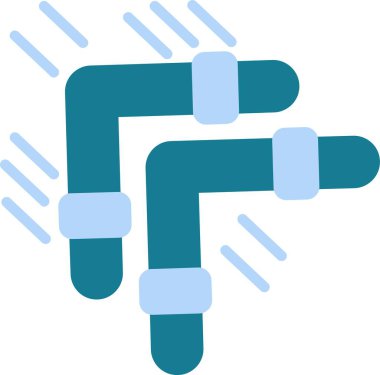 Bir mavi ve beyaz haç simgesinin vektör çizimi