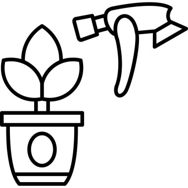 bahçe sulama kutusu simgesi ana hatlarıyla