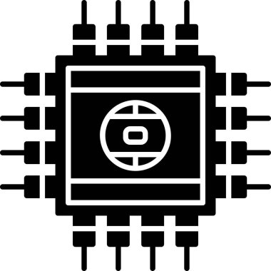 çip simgesi vektör illüstrasyonu