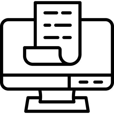 dizüstü bilgisayar simgesi. Web için bilgisayar vektör simgelerinin özet çizimi