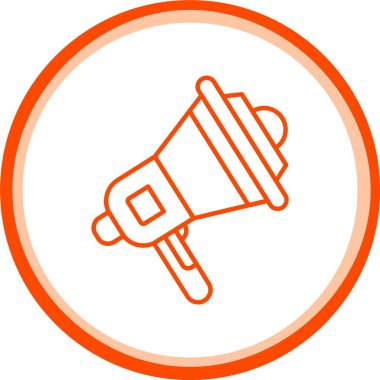 megafon ikonu. Beyaz arkaplanda izole edilmiş web tasarımı için hoparlör vektör simgesi