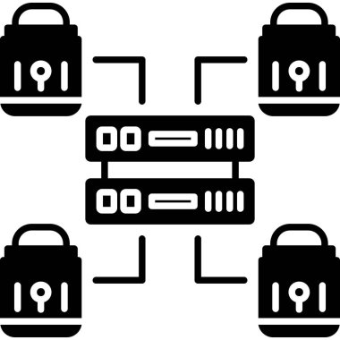 Veri merkezi. Web simgesi