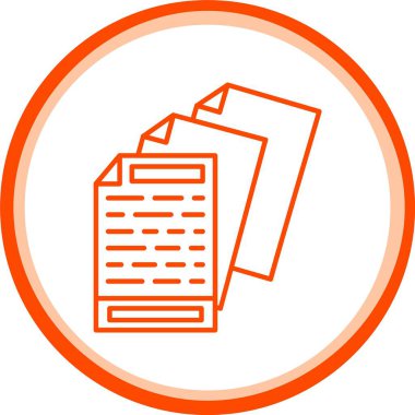 Web Kullanımı için Belge Simgesi, Basit Vektör İllüstrasyonu