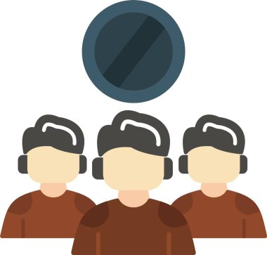 Mikrofon ve kulaklıklı kulaklık, illüstrasyon, beyaz arkaplanda vektör