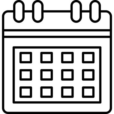 Takvim simgesi, vektör çizimi