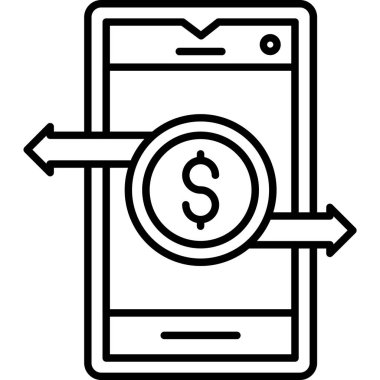 Dolar. Web simgesi basit illüstrasyon