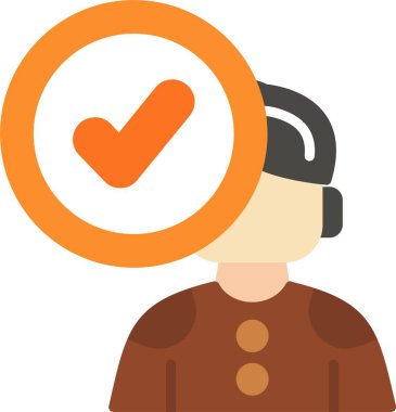 Çağrı merkezi müşteri simgesi. Düz vektör tarzı. Müşteri hizmetleri sembolü