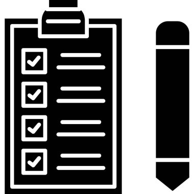 Pano kontrol listesi simgesi, basit tasarım illüstrasyonu