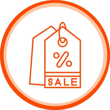 Web Kullanımı için Satış Simgesi, Basit Vektör İllüstrasyonu