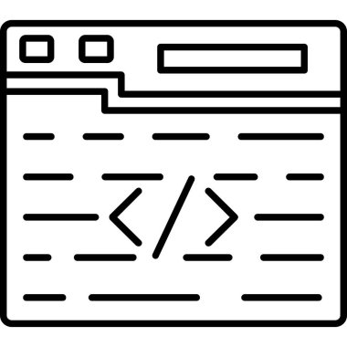 Taslak biçiminde kodlama geliştirme simgesi