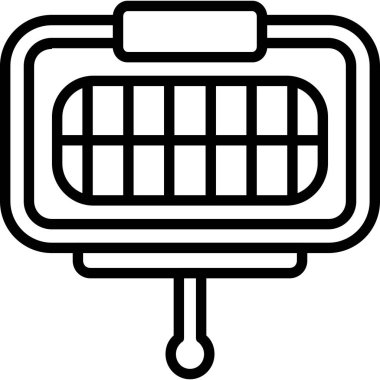 yiyecek ızgarası bbq simgesi ana hatları biçiminde