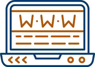 Web Kullanımı için Web Sitesi Simgesi, Basit Vektör İllüstrasyonu