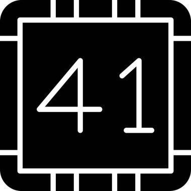 4 numaralı sembol kabartma biçiminde