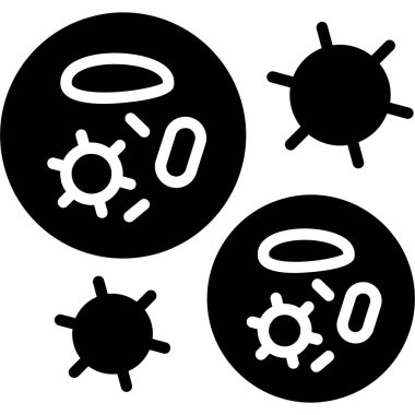 Virüs ikonu vektör illüstrasyonu