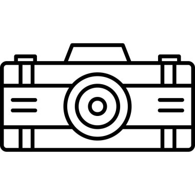 kamera simgesi vektör illüstrasyonu