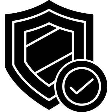 Kalkan vektör simgesi kontrol